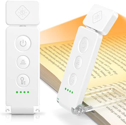 Glocusent 12 LED Rechargeable Book Light, Clip-on Reading Light with