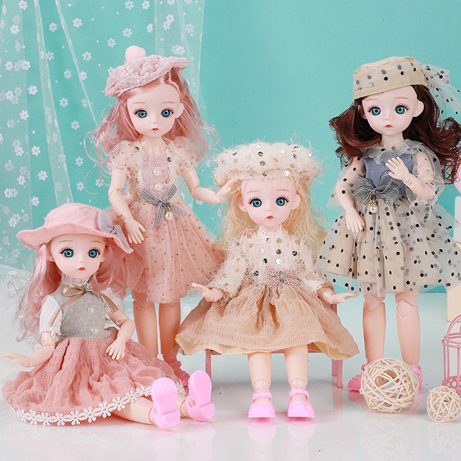 10 Set Puppenkleidung Kleid Kostüme Outfits Kollektionen Mode für 30cm Babypuppe Rosa