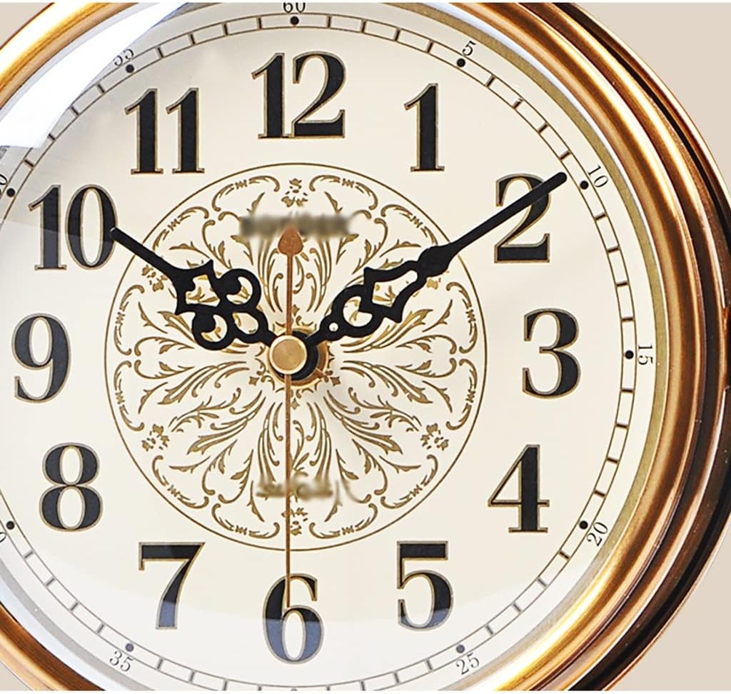 Vintage Table Clock Retro Desk Clock Home Creative Desktop Silent Clock Ornaments Living Room TV Cabinet Desktop Pendulum Clock Mantel Clocks for Living Room,