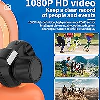 Vista 3 de Mini Keychain Camera, 1080P 2MP Mini Thumb Sized Camera Keychain, Micro Video Camera Camcorder, with 100 Mins Battery Life, for Students, Kids