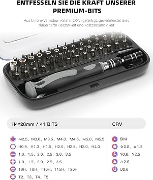 Hassas mekanik tornavida seti, SOONAN 48'i 1 arada mini tornavida seti, manyetik mini, bilgisayar, iPhone, iPad, dizüstü bilgisayar, anahtar, PS4, PS5, Xbox, cep telefonu, Macbook vb. için ince alet
