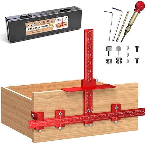ECY Cabinet Hardware Jig – Adjustable Cabinet Handle Installation Tool,