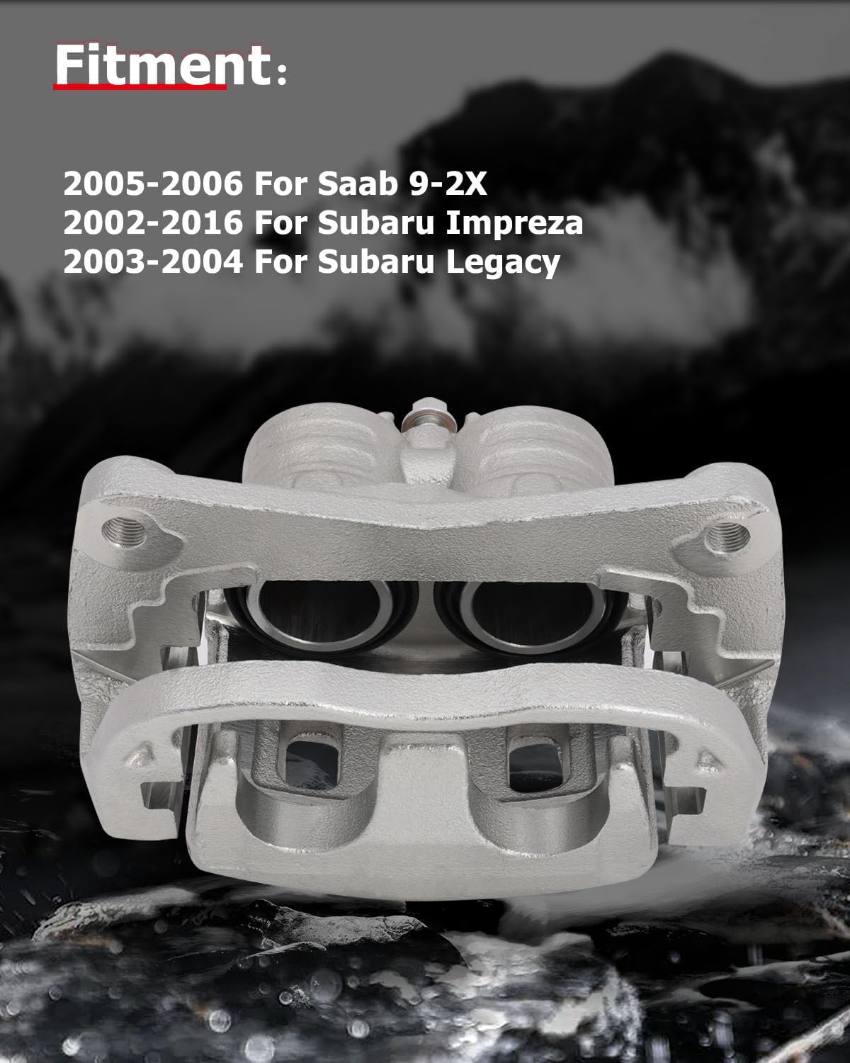 cciyu Front Left Brake Caliper Assembly w/Bracket 19B2683 For Saab For 9-2X 2005-2006,For Subaru For Impreza 2002-2016,For Subaru For Legacy 2003-2004