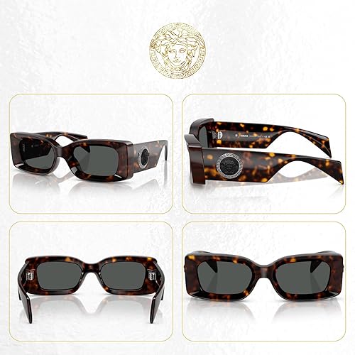 Miniatura 6 de Versace VE4474U - Lentes de sol rectangulares para hombre y mujer + paquete con kit de gafas de diseño iWear de cortesía