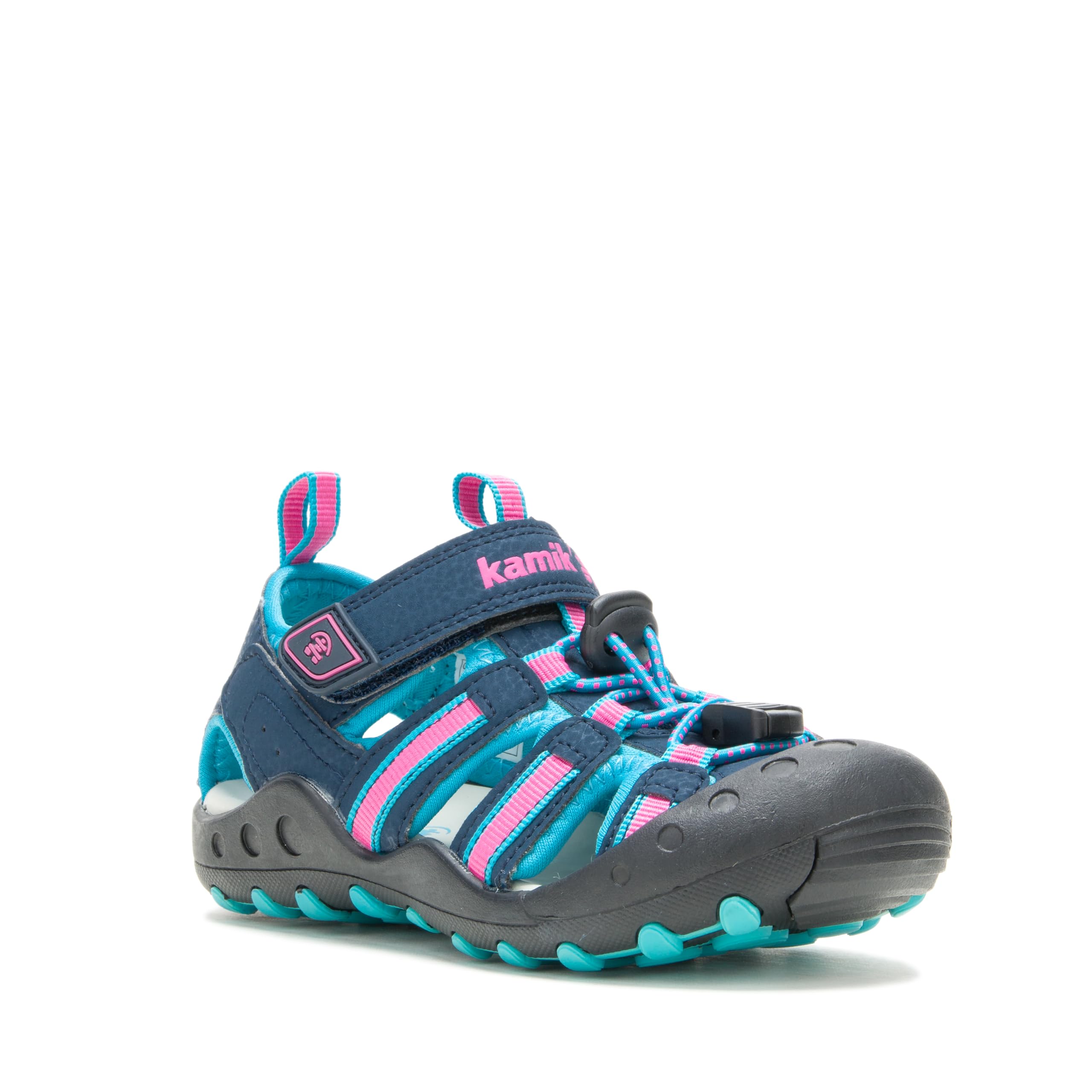 Kamik Infants' Crab Closed Toe Water Friendly Sandal Navy/Teal 10 Medium US