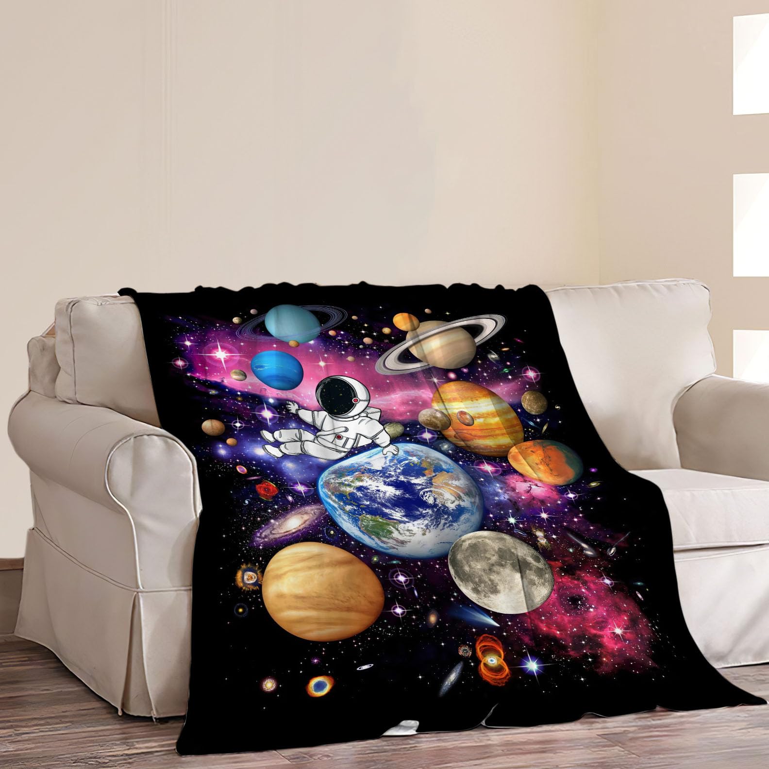 Amazon.com: Space Blanket Galaxy Astronaut Throw Blankets Cozy
