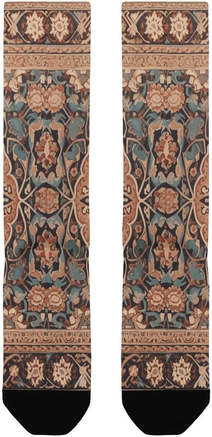 Antique Orientalist Art Dress Sock for Women, Soft Breathable Crew Socks for Men, Lightweight Mid-Calf Socks