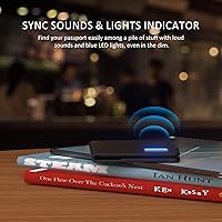 Vista 5 de Coredy Soporte para pasaporte con rastreador Bluetooth, funciona con Apple Find My (solo iOS), cubierta de pasaporte localizada, indicador de sonido