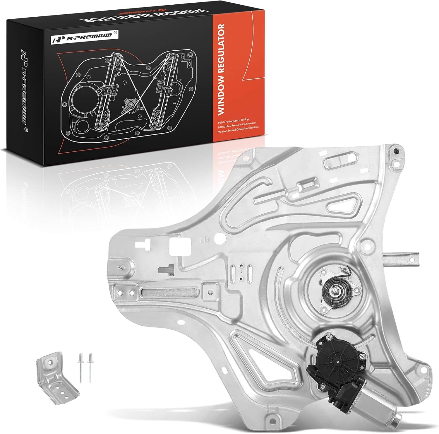 A-Premium Power Window Regulator with Motor Front Driver Side Compatible with Hyundai Tucson 2010-2017, with 2-Pin Motor