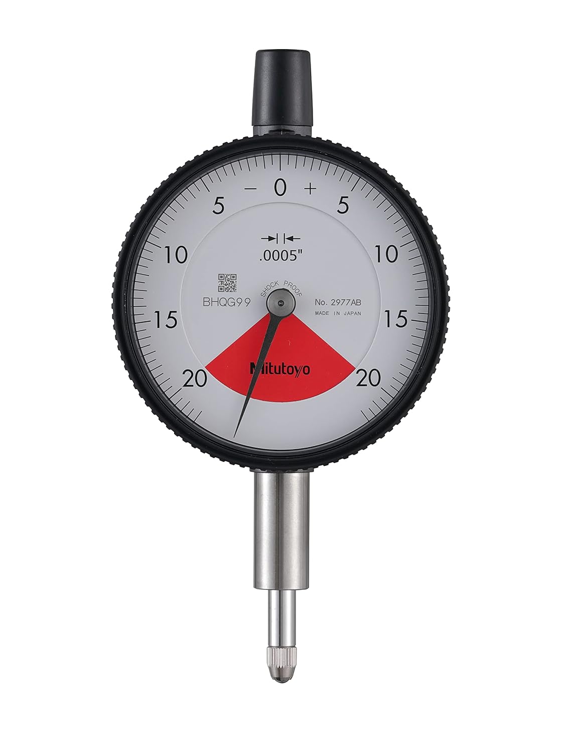 Mitutoyo 2977AB Dial Indicator DG.0005 Grad, 0-.04" Range
