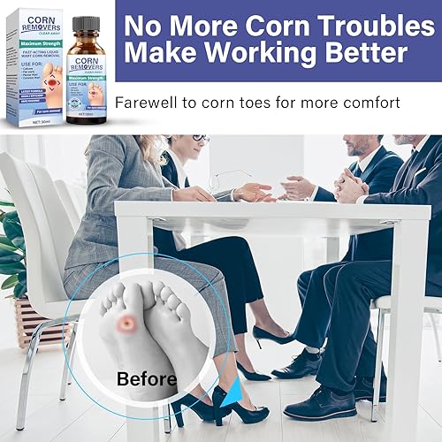 Miniatura 5 de Vifycim Removedor de maíz para pies, alivio del dolor de maíz extra fuerte para pies, dedos de los pies, manos, maíz de pies y callos, acción rápida