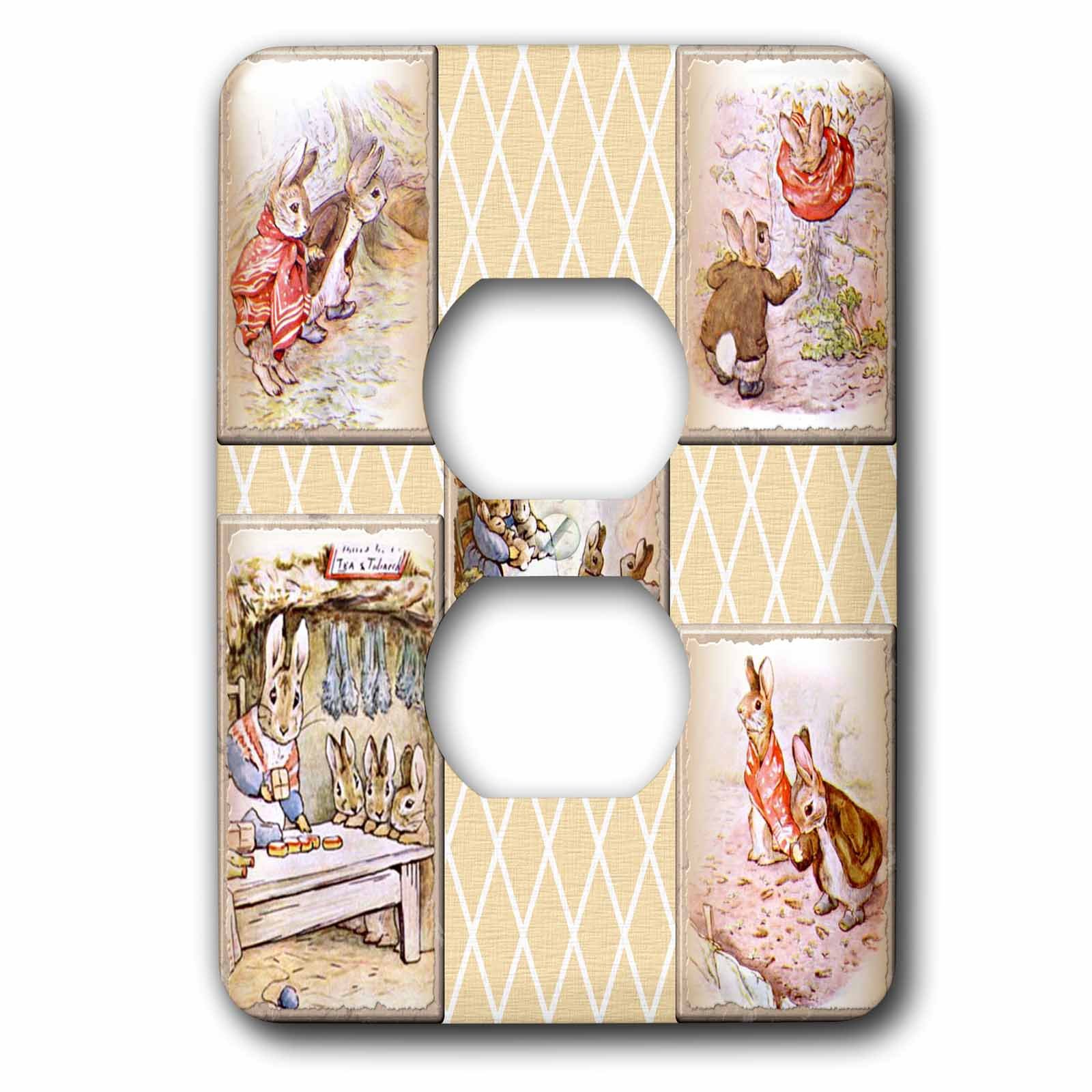 Peter Rabbit coque prise murale pour camoufler les contours de prise abîmés avec élégance