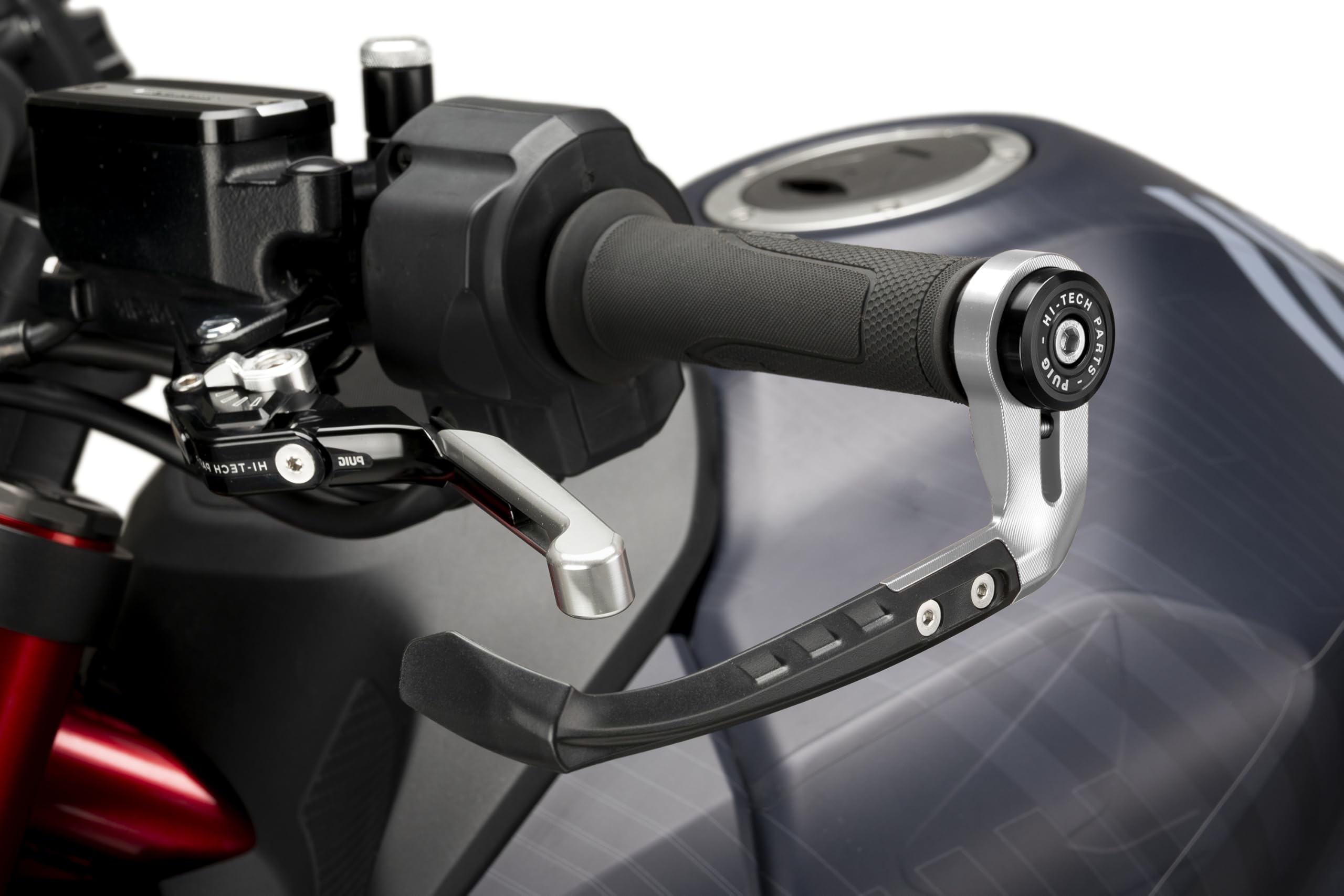 Puig 21994P Clutch Lever Protector RAW Counterweight – Robust Design and Universal Fit, Silver