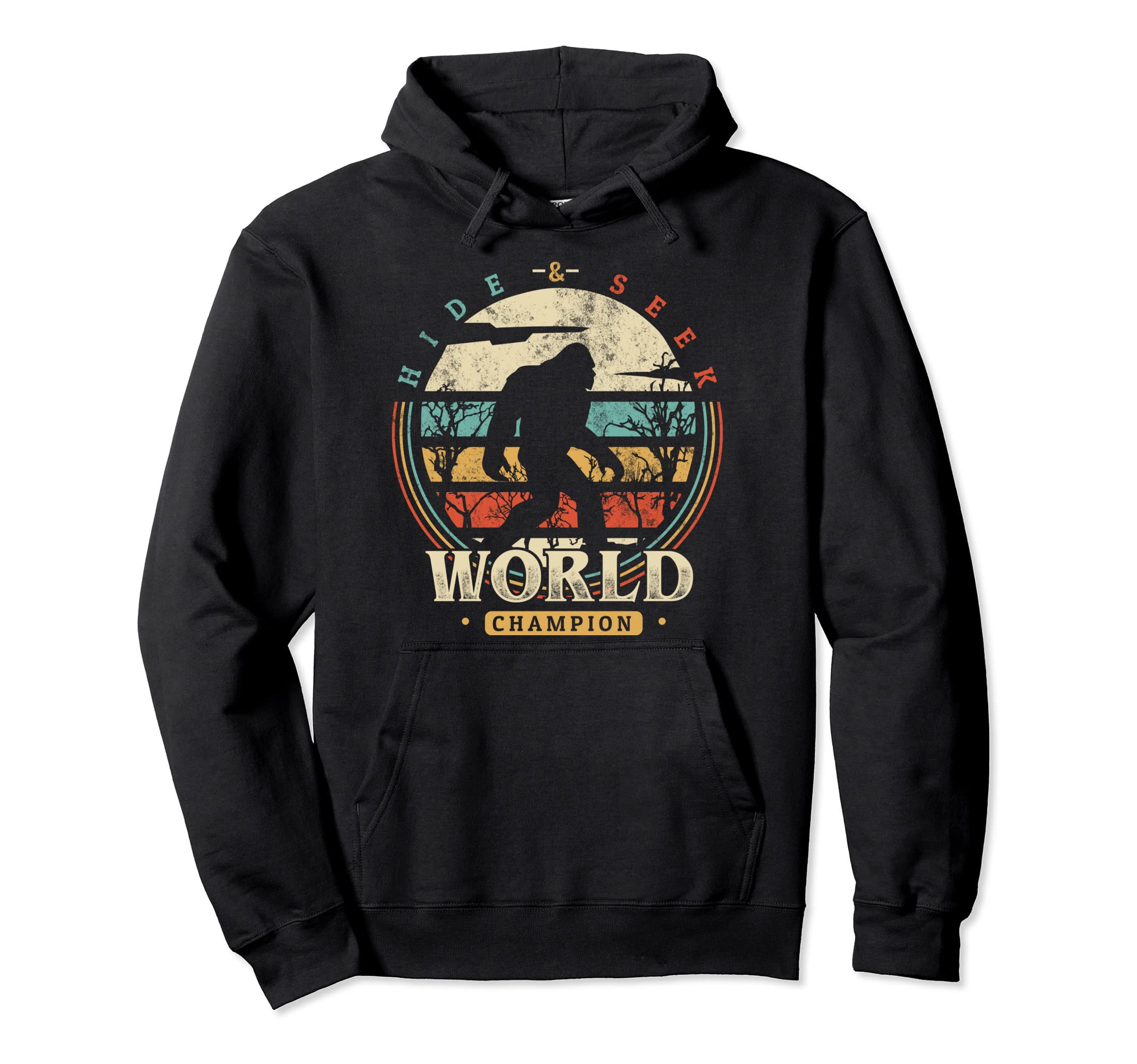 Bigfoot Master Cool StoreBigfoot Undefeated Hide and Seek Champion Sasquatch Camping Pullover Hoodie