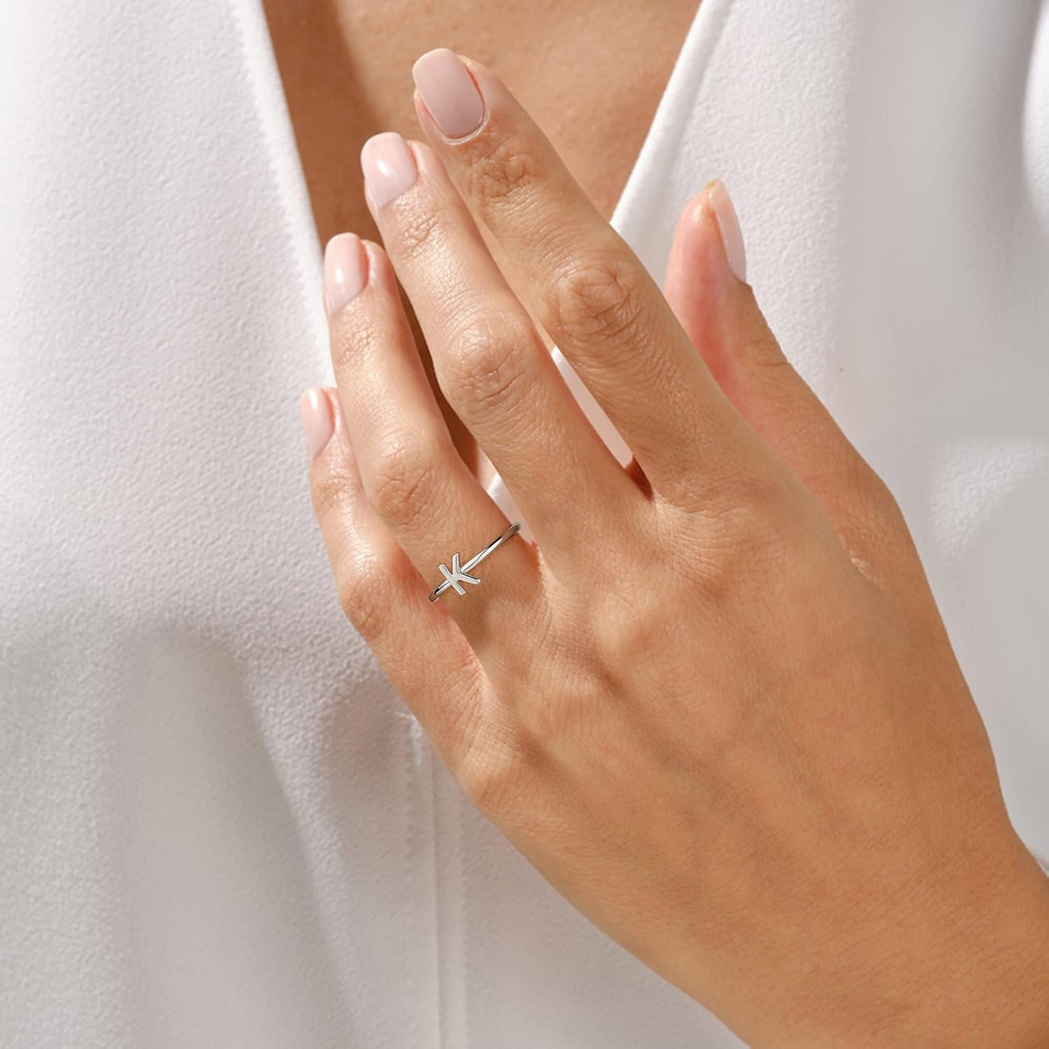 925 Sterling Silver Rings - Adjustable Initial & Stackable Cute Rings for Women - Jewelry Gifts - Image 4