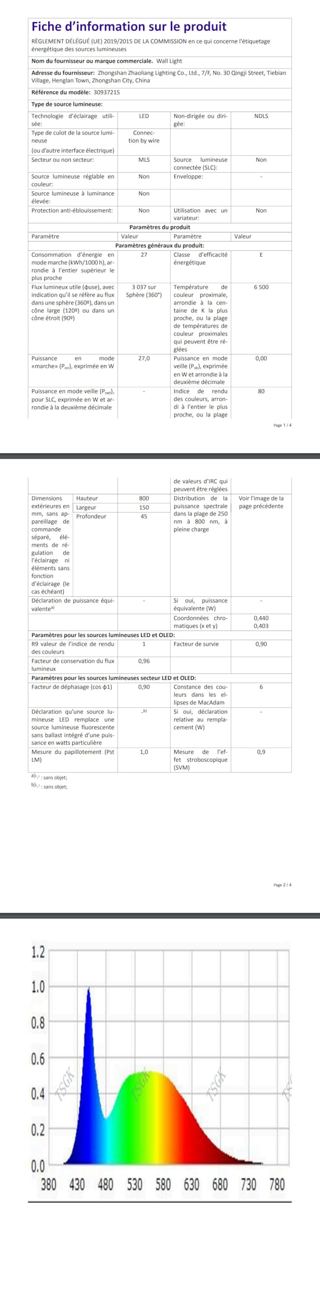 Comely Applique da Parete Interno LED, 27 W 3000 LM Moderno Lampada da Parete LED, Bianco Linea Lampade a Muro per Camera da Letto, Soggiorno, Corridoio, Bianco Freddo 6500 K