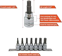 Vista 2 de Dynamic 3/8" Drive 7 piezas métricas, juego de llaves hexagonales estándar, 0.157 in - 0.394 in