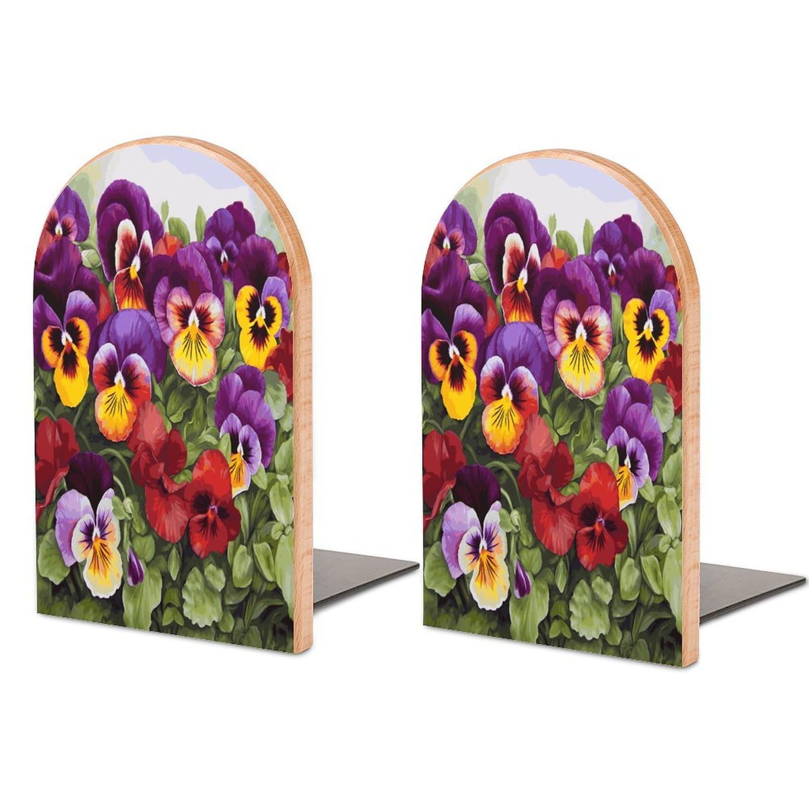 Serre-livres en bois réglable Pansy Perfection, bloc-livres antidérapant pour étagère de bureau