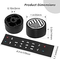Vista 7 de Botón de control de volumen de radio trasera con bandera estadounidense con calcomanías de botón de CA para salpicadero, kit de reparación