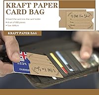 Vista 4 de 800 sobres para tarjetas de regalo, fundas para tarjetas de crédito, papel kraft marrón, mini sobres para llaves de hotel de negocios, fundas