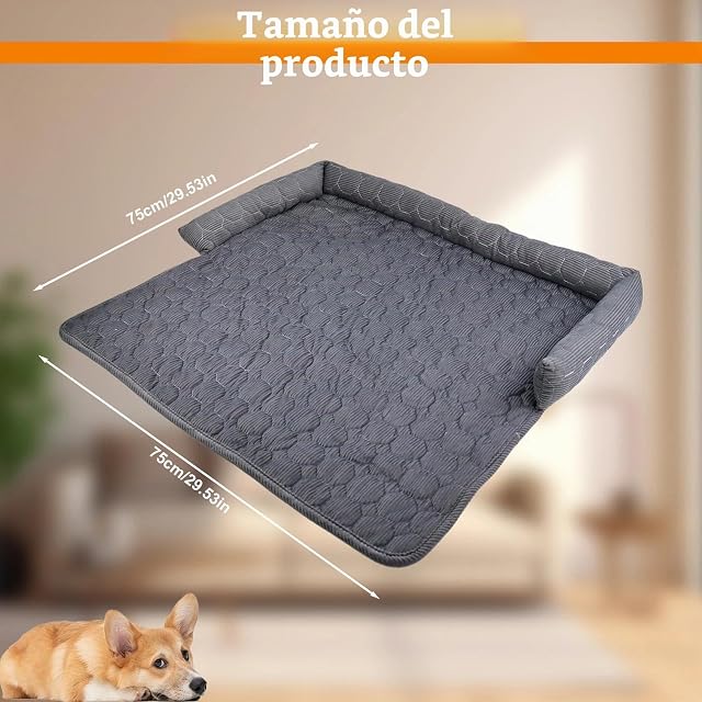 Foto 2 de 7 de Cama para Perros Protector Sofá Mediano para Mascotas CojíN para Perro Lavable Manta para Perro con Borde…