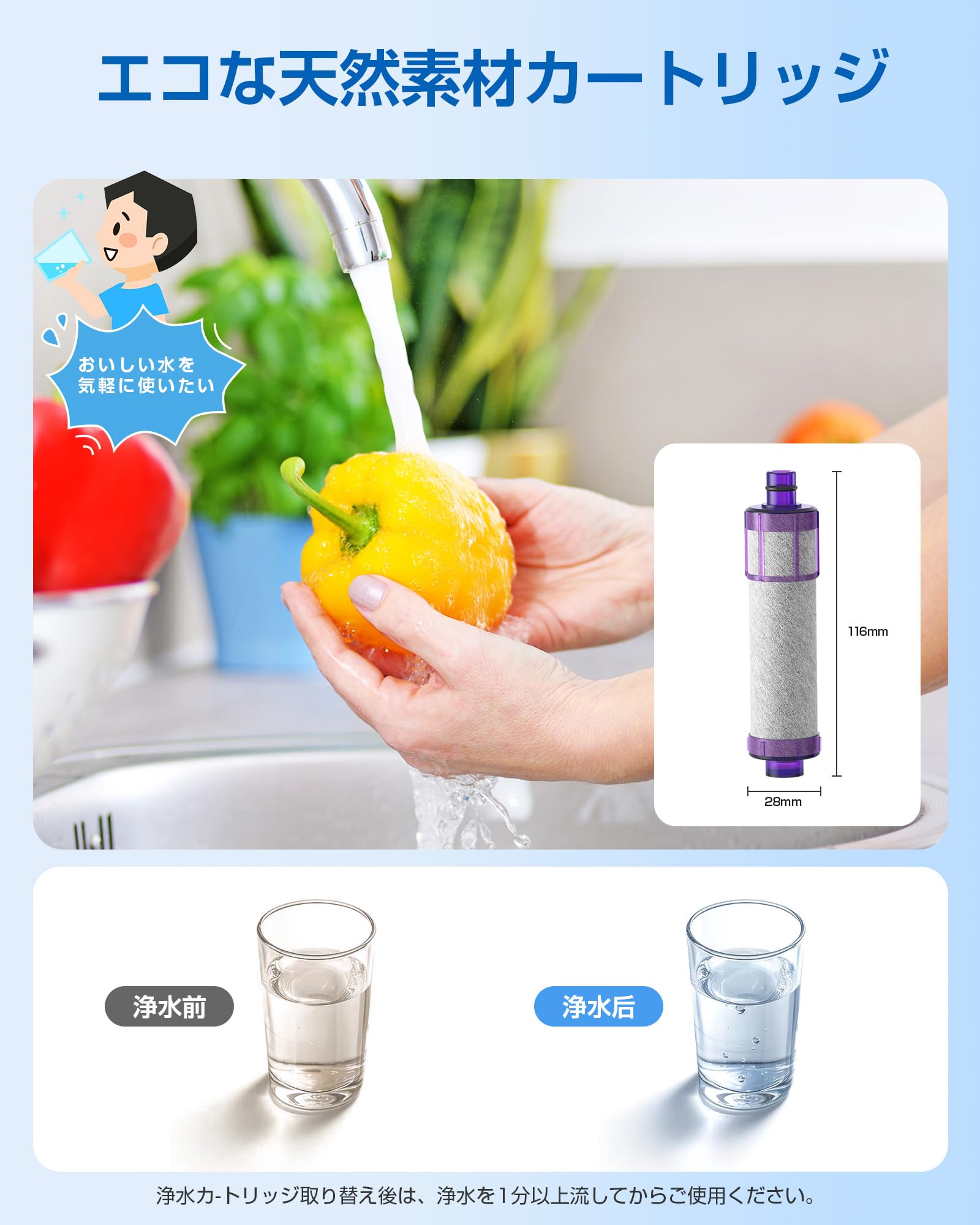 Amazon | 【正規品】JF-22 カートリッジ オールインワン浄水栓 取替用