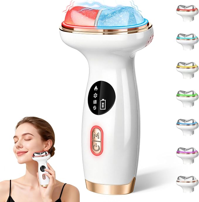 Cold Heated Facial Massager Device