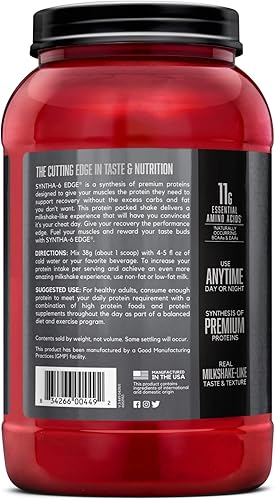 Vista 8 de Suplemento pretínico Syntha-6 Edge de BSN. , 1, 1