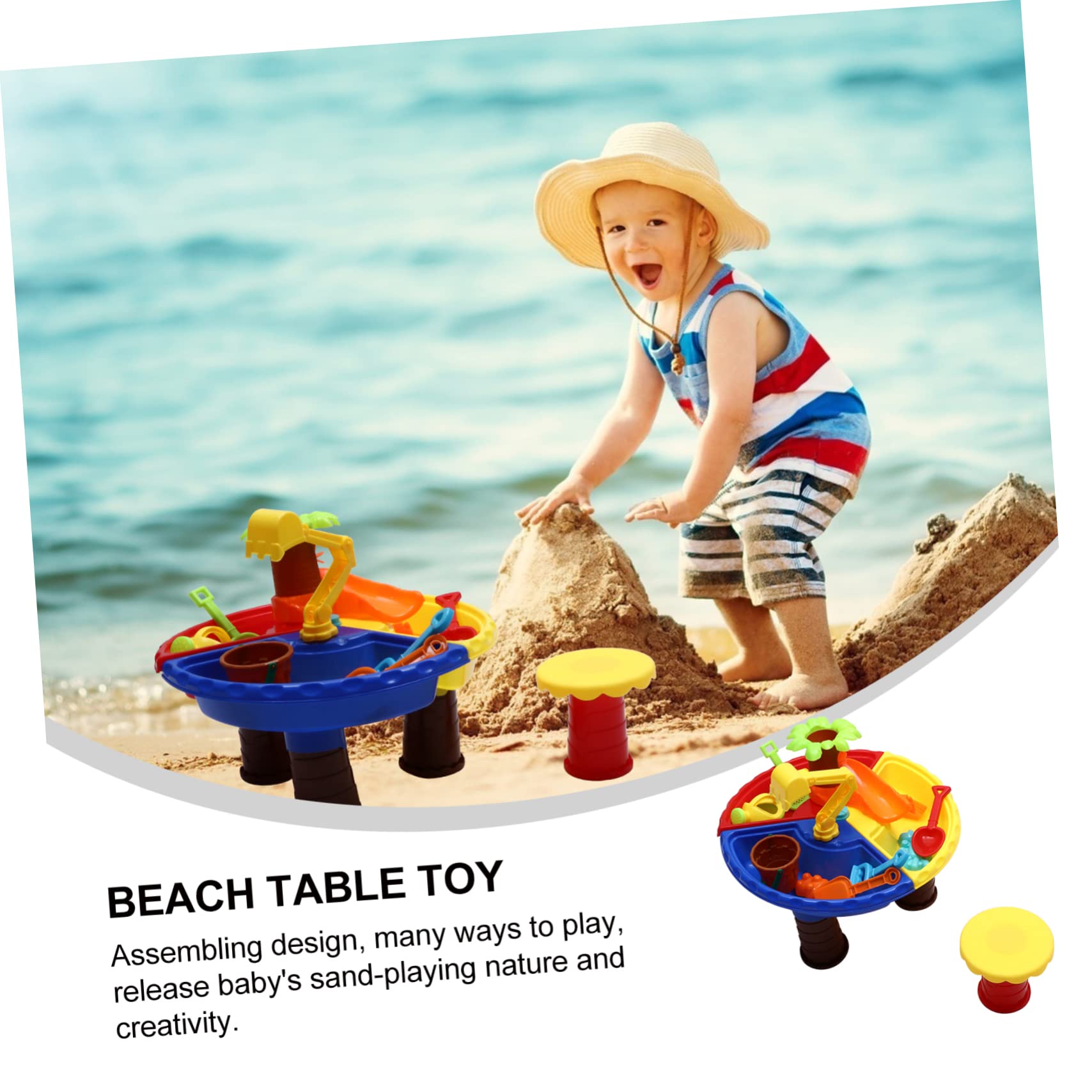 1 Juego Conjunto de Juguetes de Playa para Mesa de Arena para Aire para la Creatividad Socialización o Jardín