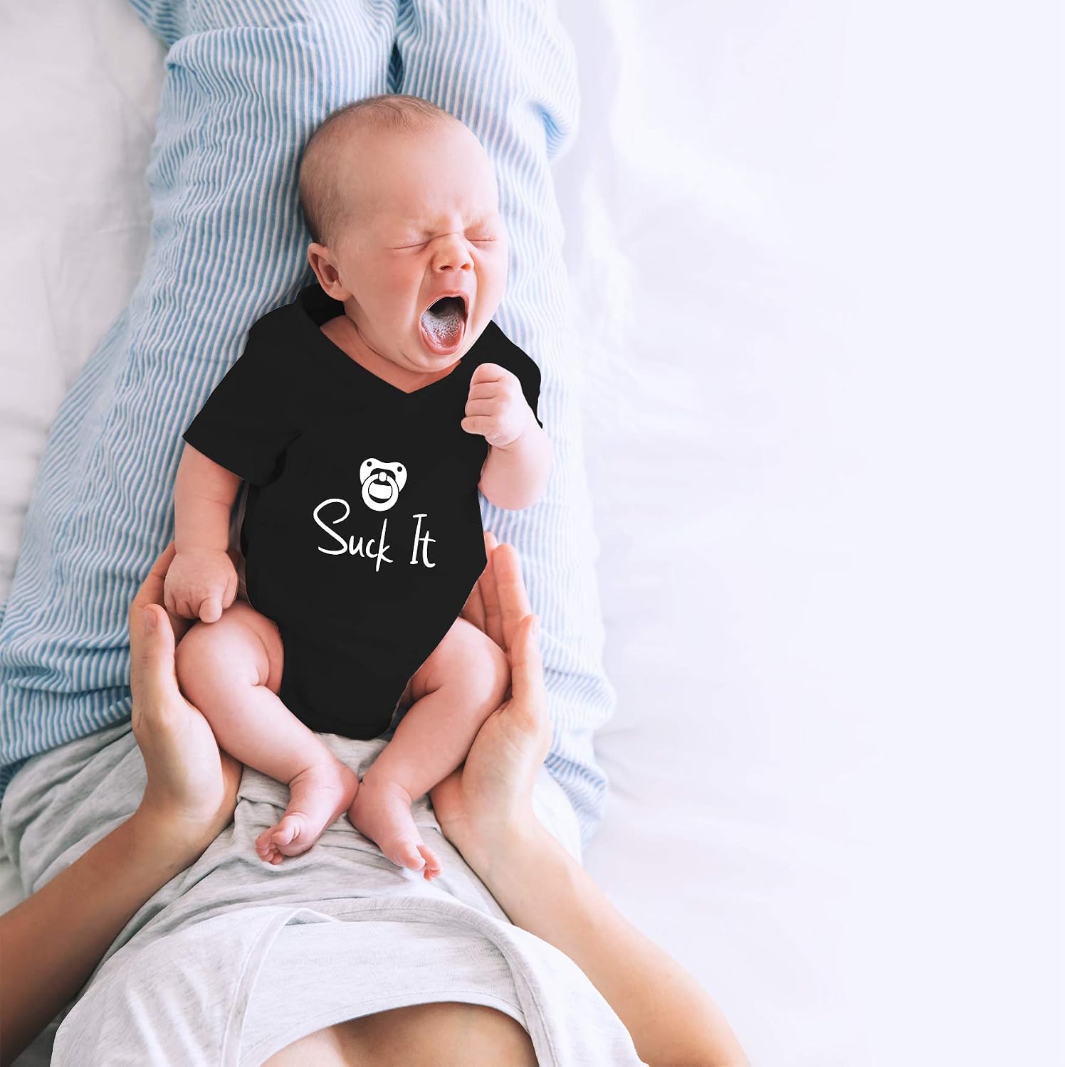 CBTwear Suck It - Baby Clothes - Funny Newborn Bodysuit Outfits for Boys and Girls