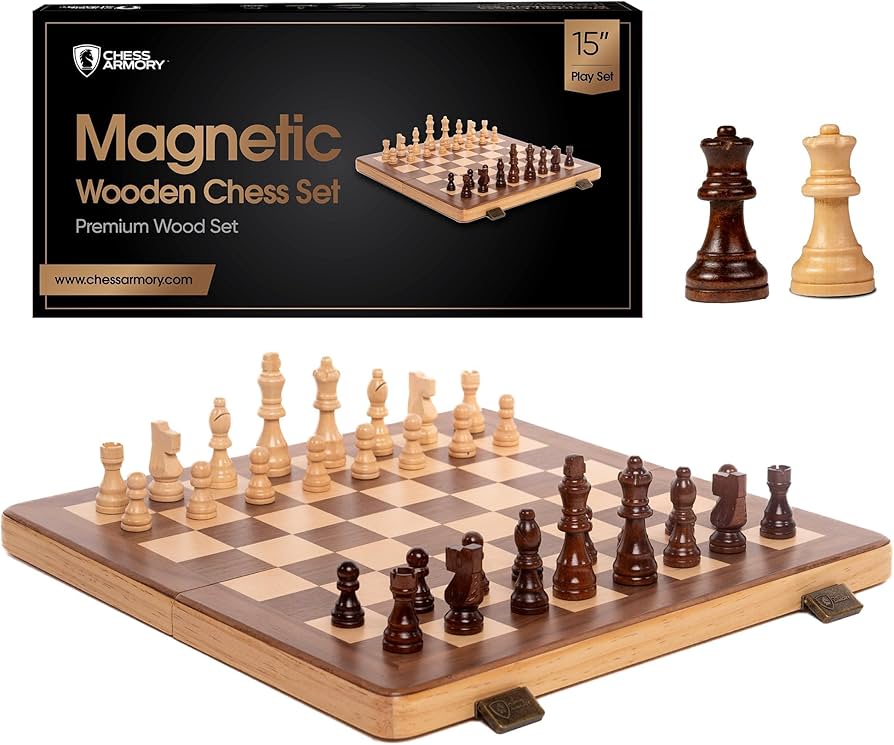 Amazon.com: 15 Inch Magnetic Wooden Chess Set for Adults & Kids