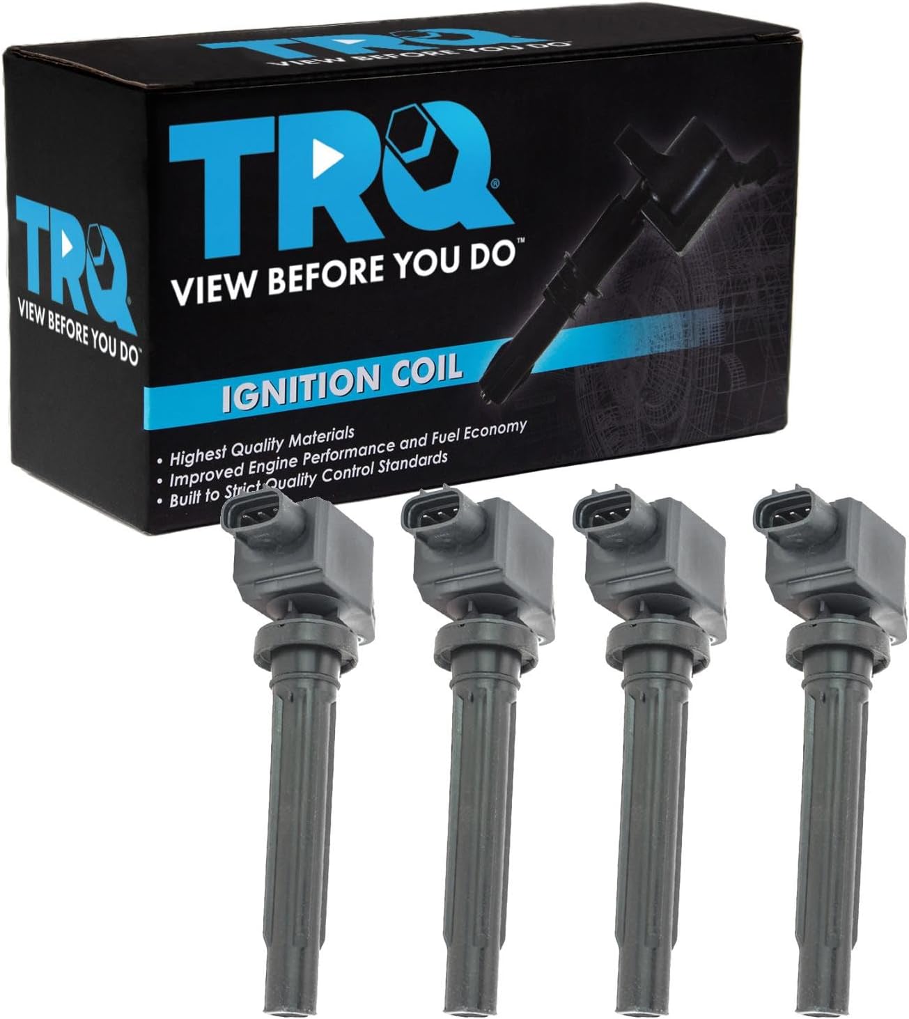 TRQ Ignition Coil Set 4 Piece Compatible with 2007-2009 Suzuki SX4