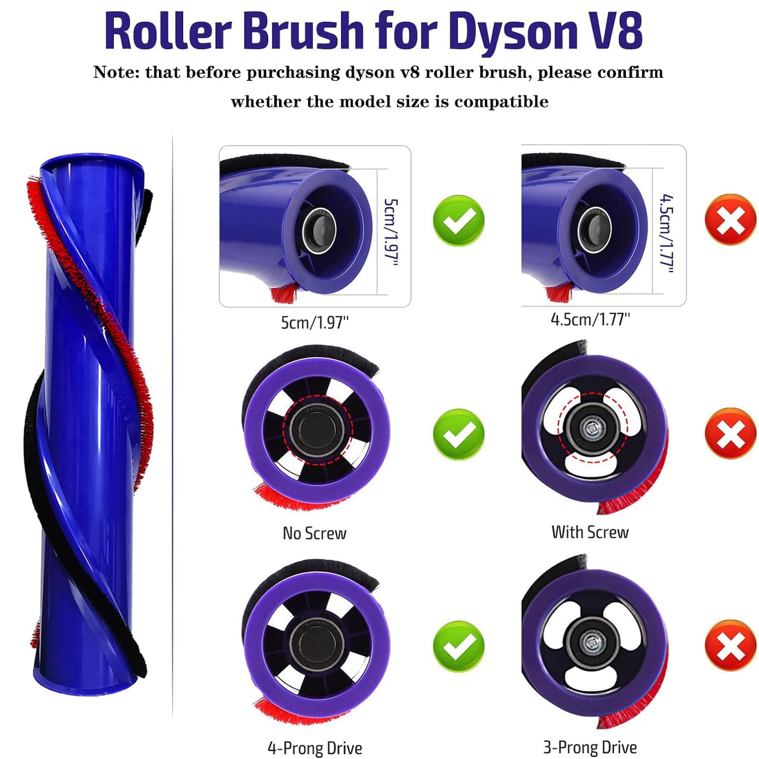 Dyson Brush Bar Replacement - V6 V7 V8 V10 V11 -3