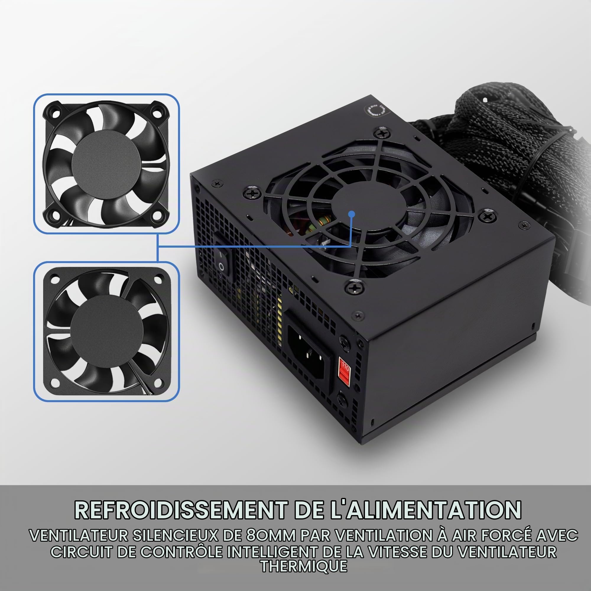 Apevia SFX-AP500W Mini ITX Solution/Micro ATX/SFX 500W Alimentation