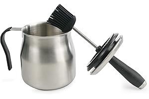 iZAN BBQ Basting Pot and Brush for Flavorful Marinating
