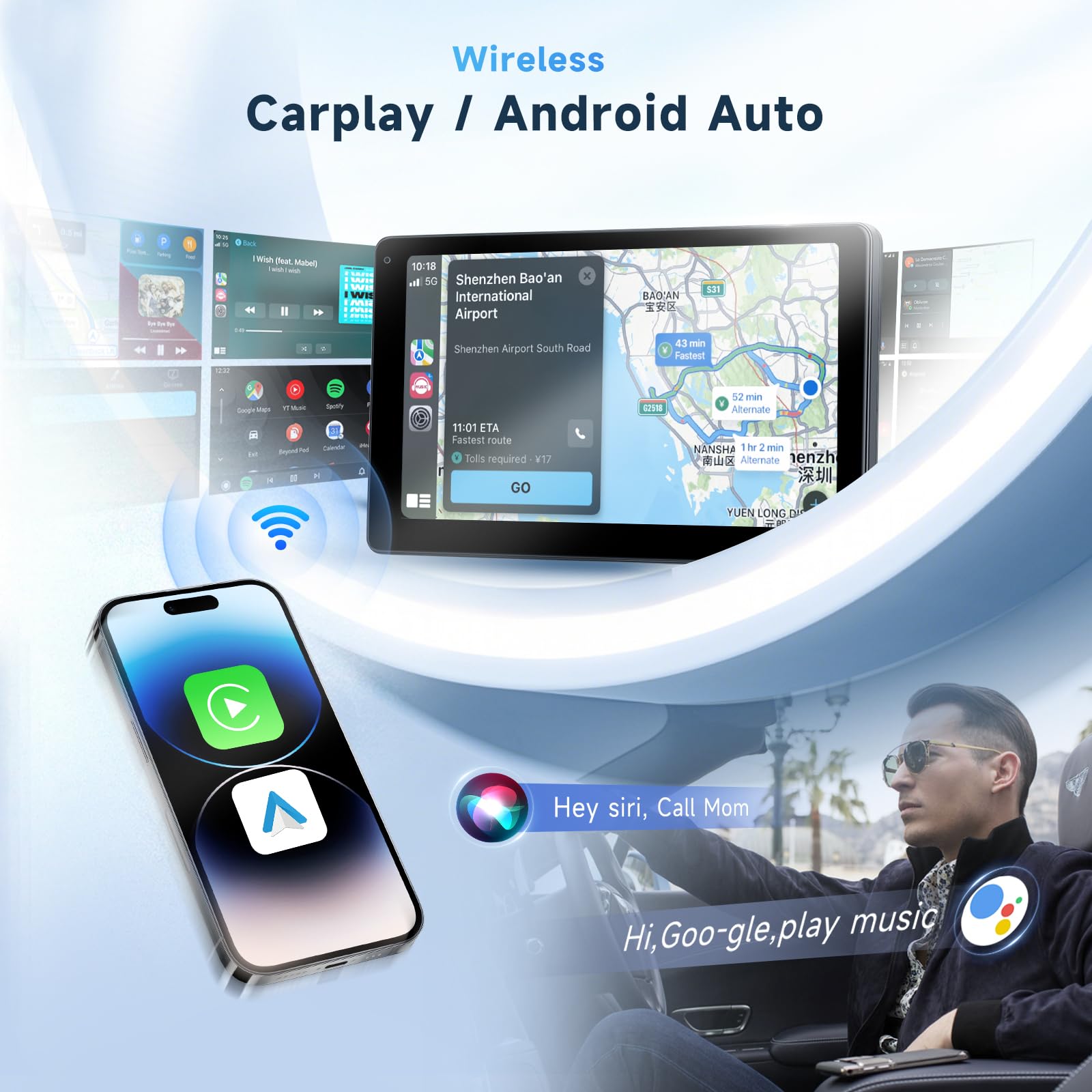 Monitor Headrest Auto 9 Pollici Bluetooth Hodozzy - Dettaglio