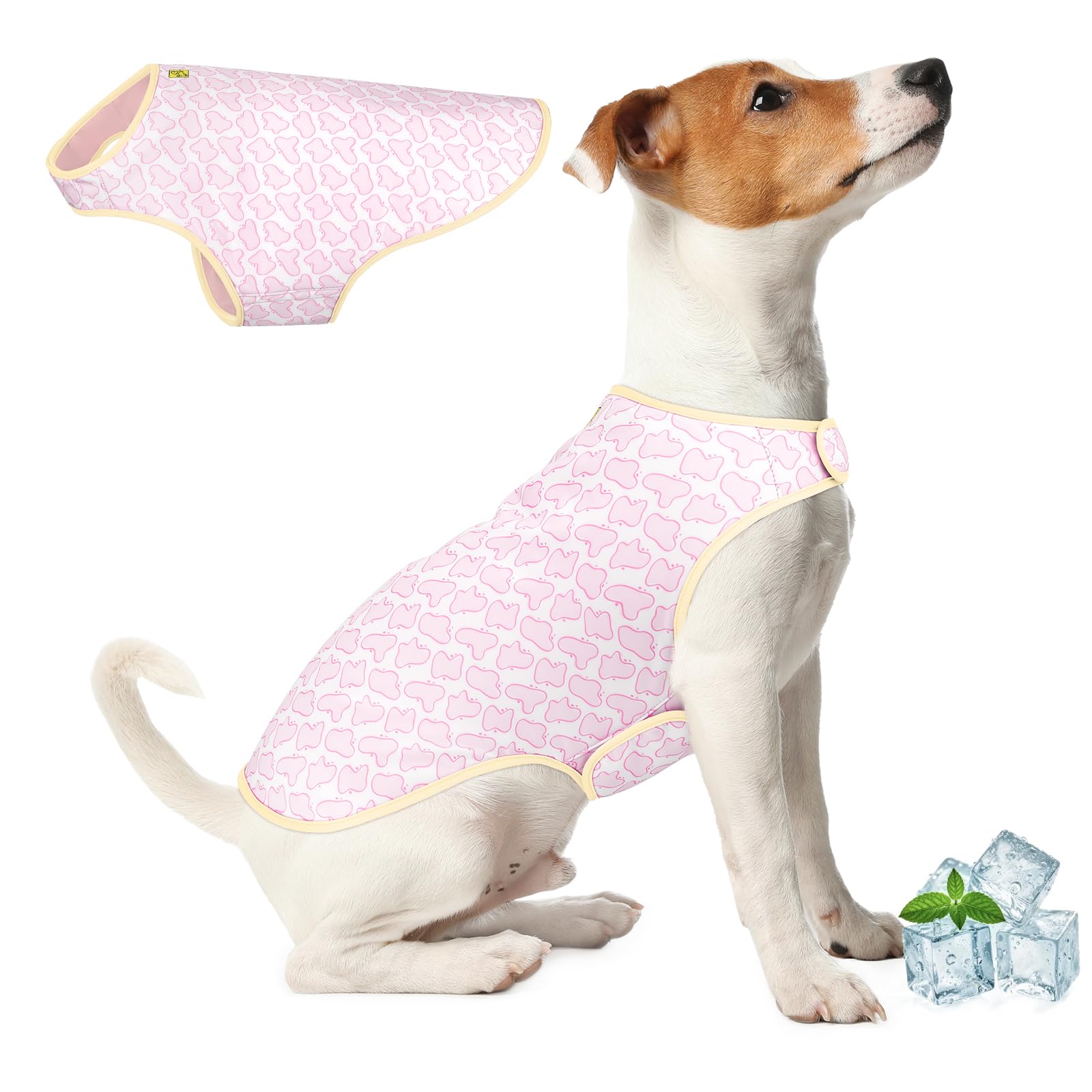 Gilet rafraîchissant pour chien en maille douce anti-UV ajustement confort