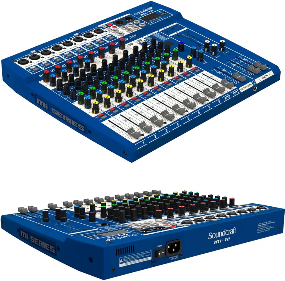 Mixer Analogico Soundcraft MI-12 12 Canais Bluetooth e USB