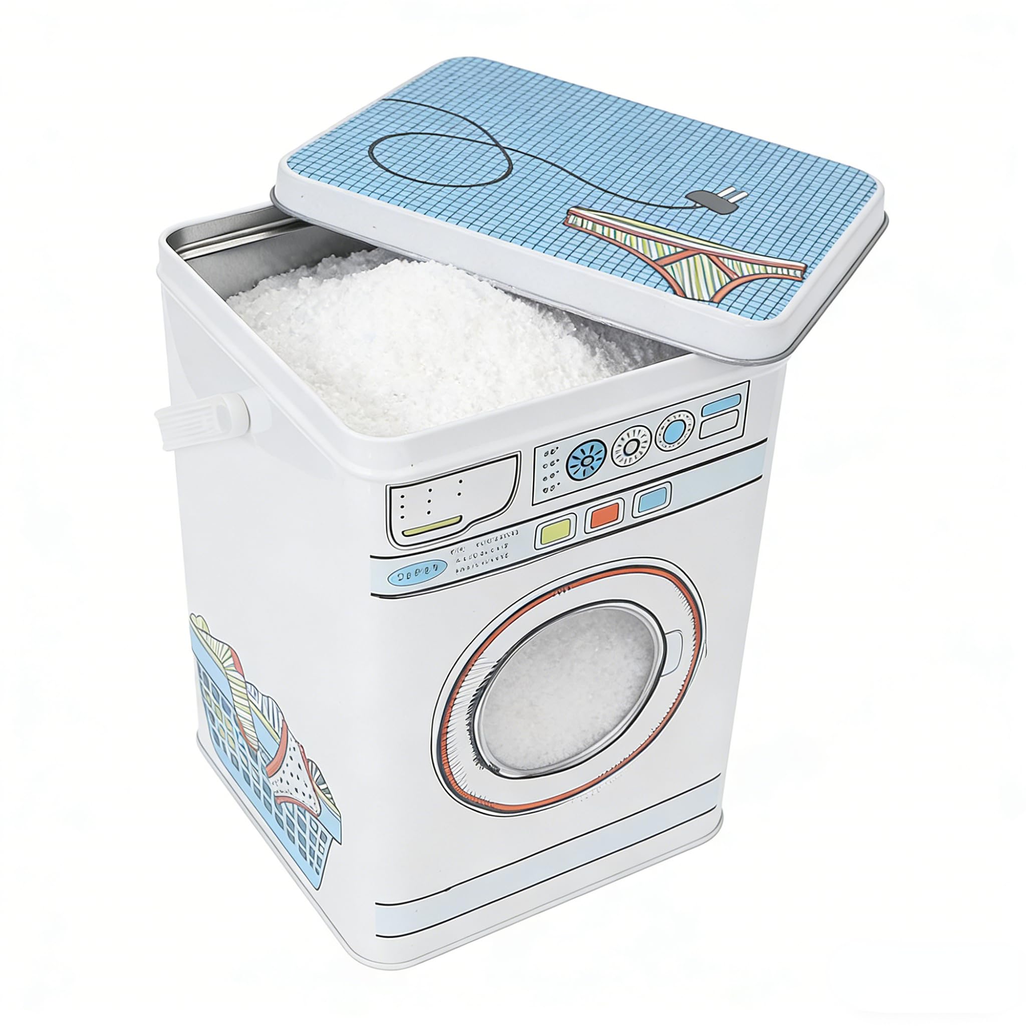 Pojemnik na proszek do prania, metalowy pojemnik na proszek do prania, metalowe pudełko do prania o dużej pojemności Pojemnik na detergent do prania o dużej pojemności do przechowywania tabletek do pr