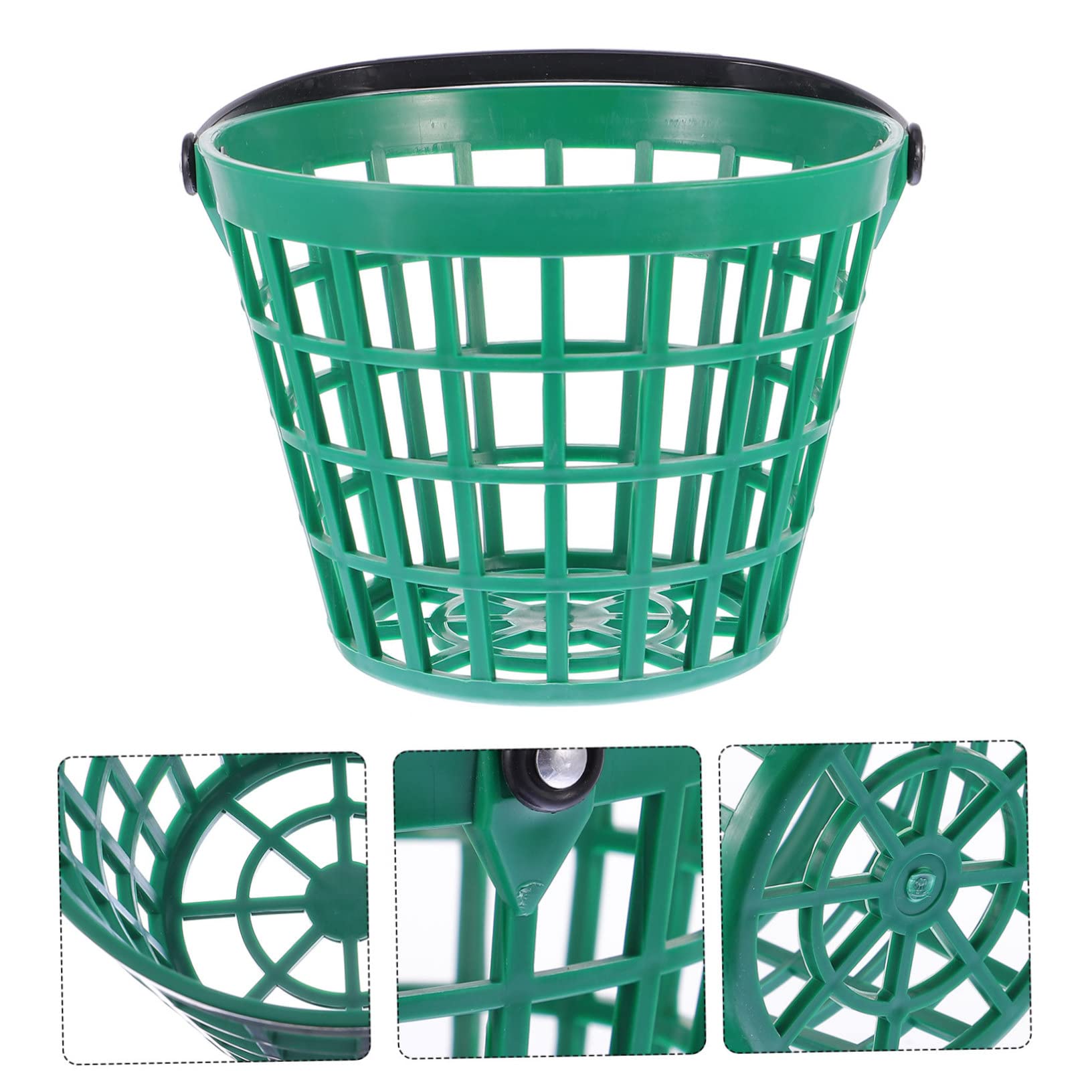 BESPORTBLE 2 Pièces Panier de Golf en Fil Métallique Vert Balle en Nylon