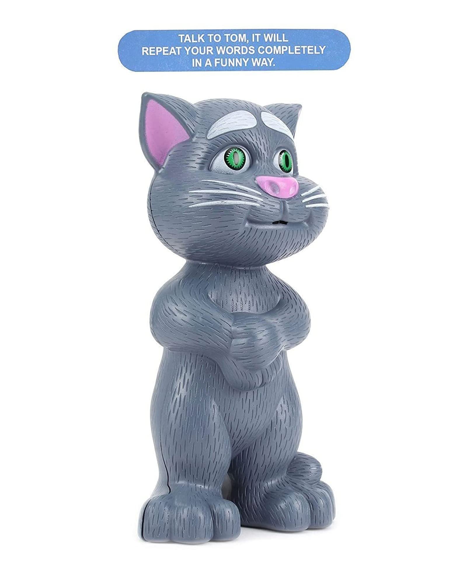 Little Toys Talking Tom Cat Repeats The Voice, Sensors on Whole Body When Touched Sings Rhymes and Songs, Musical Cat Toy for Kids (1+ Years) (Assorted Colour) 3