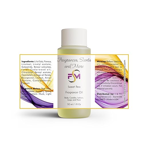 Miniatura 9 de Fragrances, Scents and More PerfumeAceite Corporal de Guisante Dulce (7 Tamaños) (1 Botella de 13oz Roll On (0.3 fl oz))
