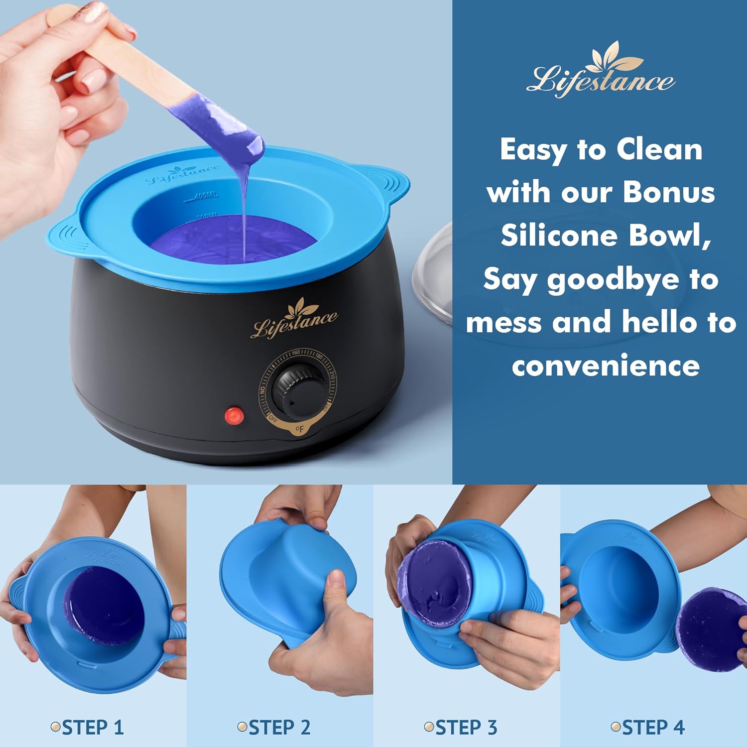 Lifestance L1 Waxing Kit + 1LB Chamomile Blue Hard Wax Beads