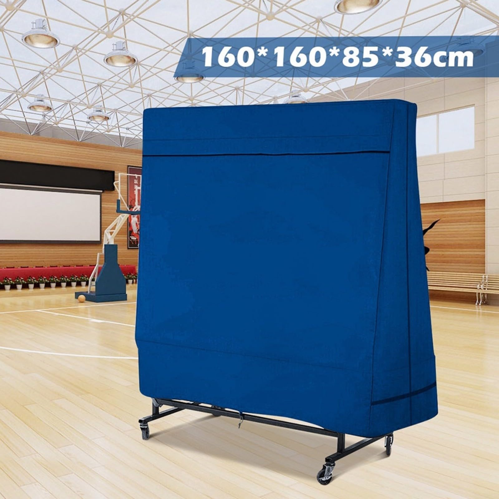 Copertura protettiva impermeabile in tessuto Oxford per tavolo da ping pong per interni ed esterni, 160 x 160 x 85 x 36 cm, colore blu