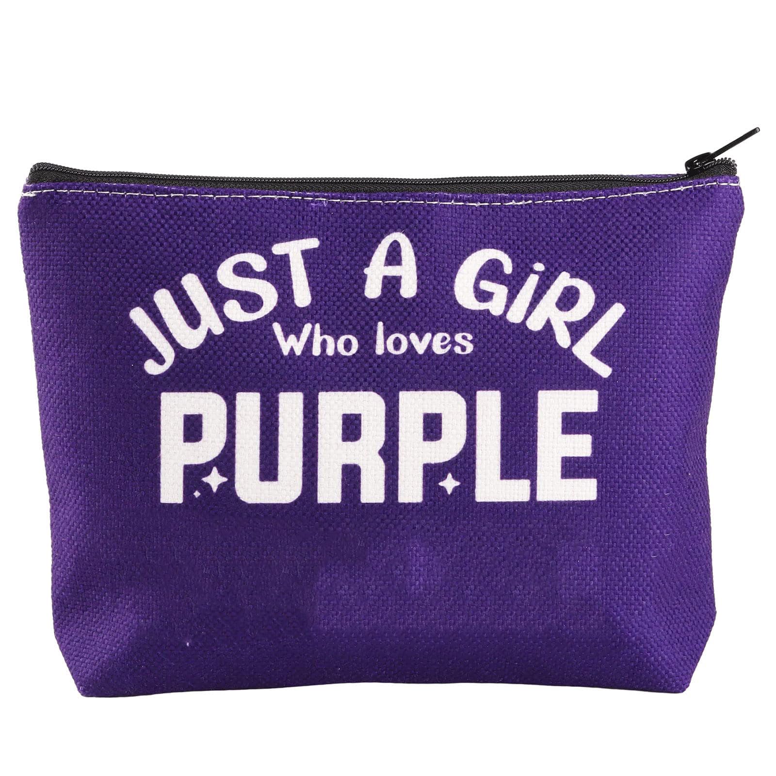 BWKTOP Purple Fans Cosmetic Makeup Bag - Purple Lovers Gift - Zipper Pouch Bag - Merchandise
