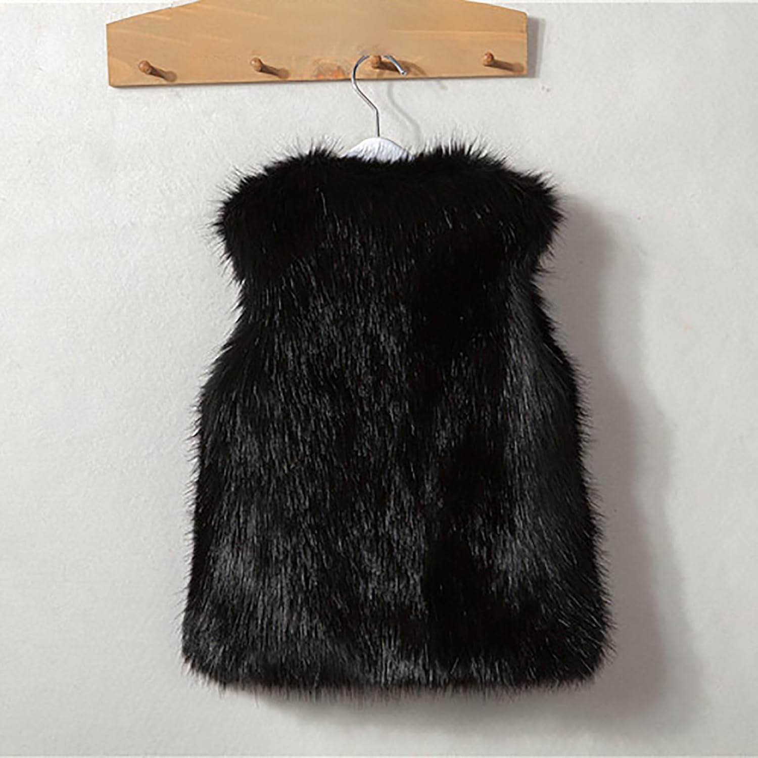 Girls Faux Fur Wool Vest Toddler Sleeveless Furry Coat Winter Warm Fluffy Fuzzy Jacket Baby Fleece Outwear Top Cardigan