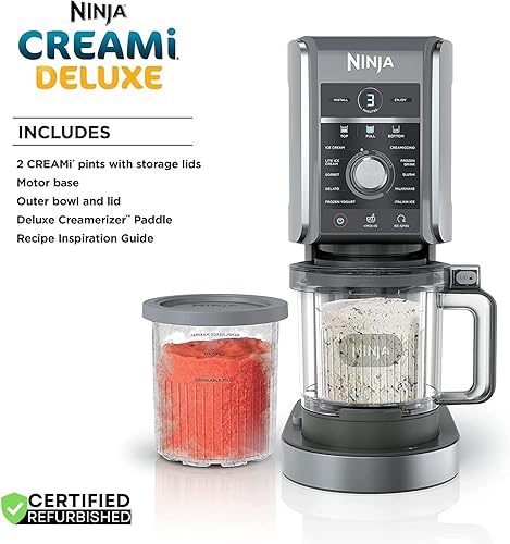 Miniatura 9 de Ninja NC501 CREAMi Deluxe 11 en 1 XL - Máquina para hacer helados, paquete plateado (renovado) con paquete de protección mejorada CPS de 2 años