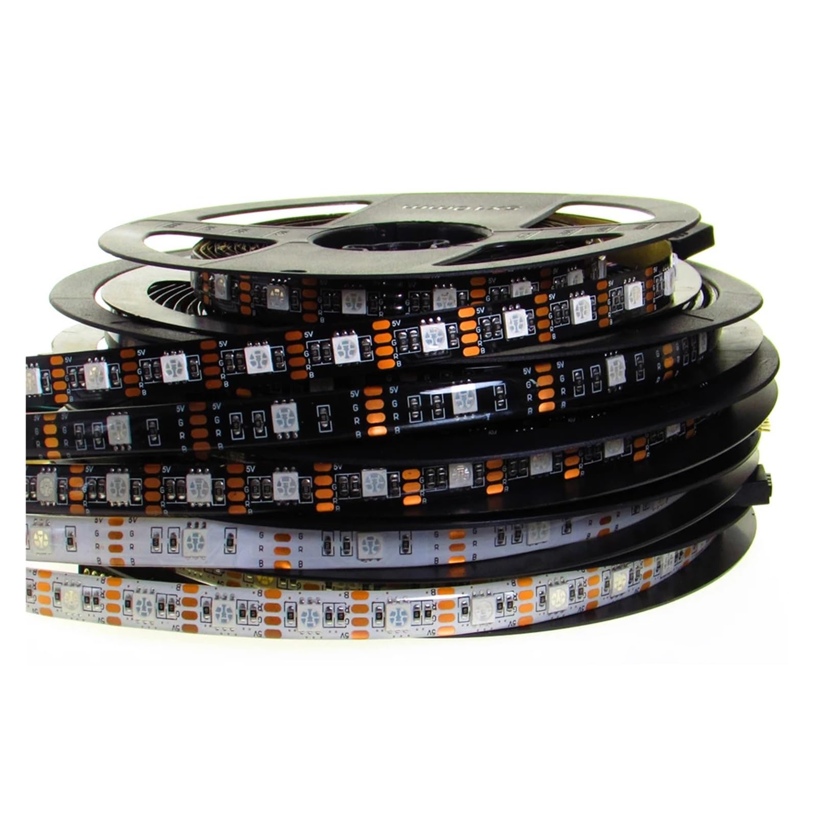 Striscia LED USB RGB 5V PCB nera for retroilluminazione TV(IP65 Waterproof,WITH 20KEY USB SET_5M_60LED PER METER)