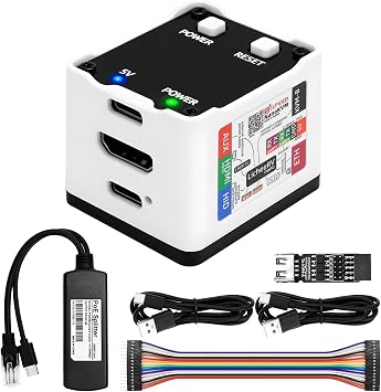 Sipeed NanoKVM Full, RISC-V IP KVM with OLED Display Button Indicator, ATX Power Control, 5V Remote Wake-On-LAN, Dual Serial Ports HDMI USB 100M Network, for Remote Server Management BIOS Setup, White
