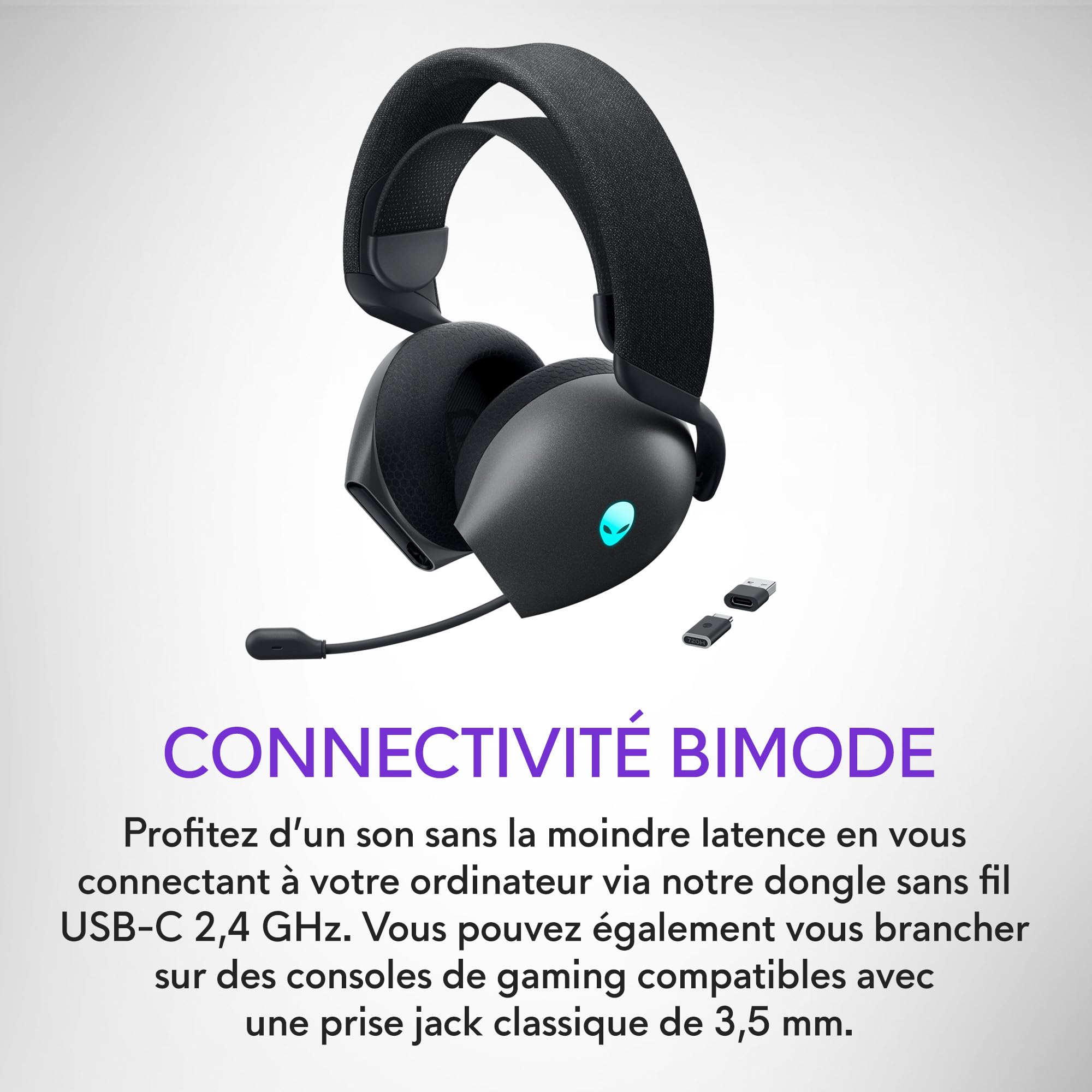 Alienware AW720H - Casque Gaming sans fil Bimode (Dark Side of the Moon)